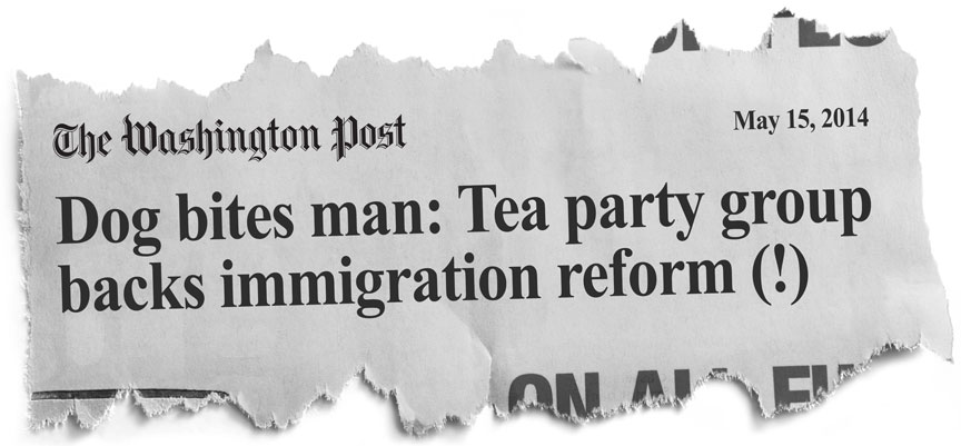 Washington Post: Dog bites man: Tea party group backs immigration reform (!)